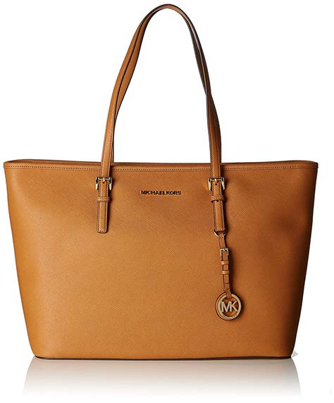 michael kors jet set travel leather satchel|Michael Kors saffiano jet set.